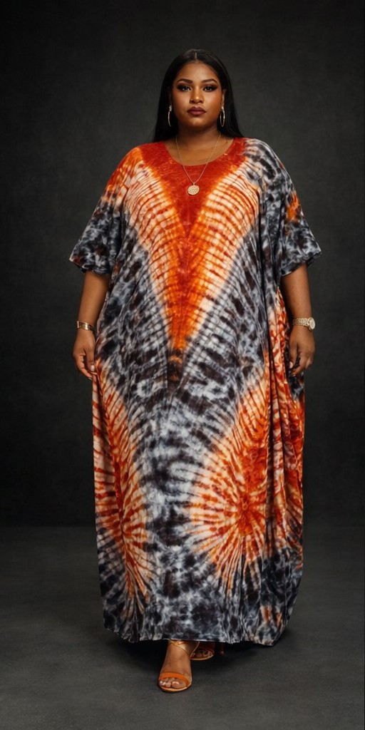 IND-040-FAB Boubou Maxi Éclat d'Afrique