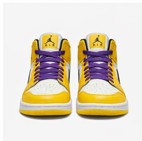 Basket Jaune Solaire & Lacets Violets